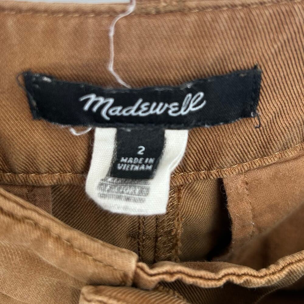 Madewell The Harlow Wide-Leg Pant Brown Lyocell Linen Blend High Rise Size 2 - Picture 7 of 12